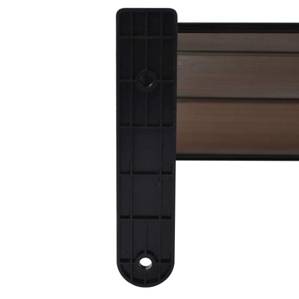 Door Canopy PC – 240×100 cm, Brown and Black