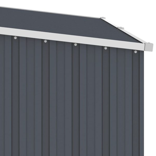Garden Firewood Shed 245x98x159 cm Galvanised Steel – Anthracite
