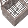 Trellis Raised Bed with Pot Poly Rattan – 58x30x107 cm, Brown