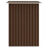 Garden Storage Shed Metal 204x132x186 cm – Brown