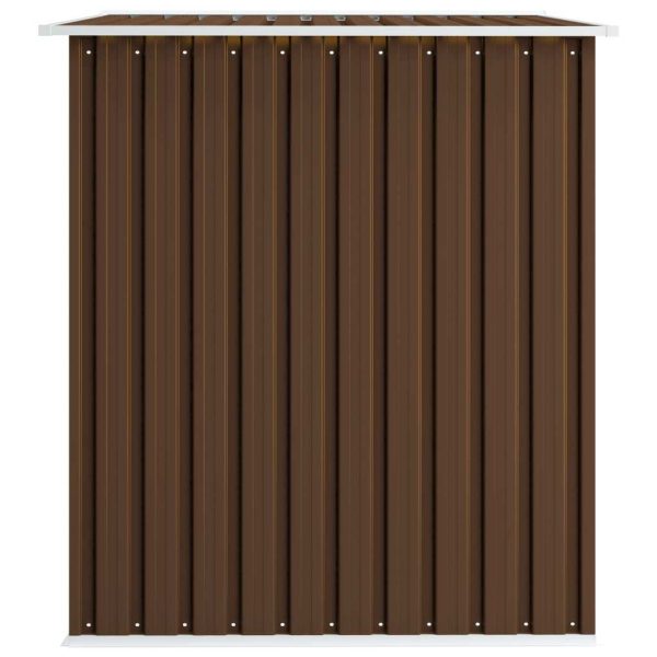Garden Storage Shed Metal 257x205x178 cm – Brown