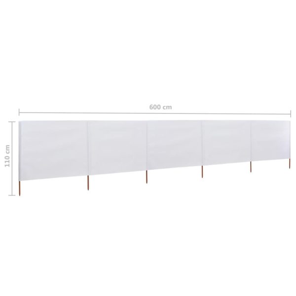 Wind Screen Fabric – 600×80 cm, Sand White