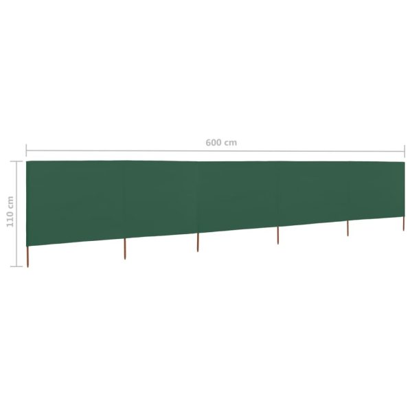 Wind Screen Fabric – 600×80 cm, Green