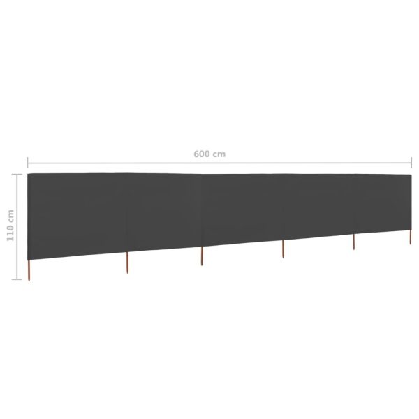 Wind Screen Fabric – 600×80 cm, Anthracite