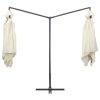 Double Parasol with Steel Pole 250×250 cm – Sand White