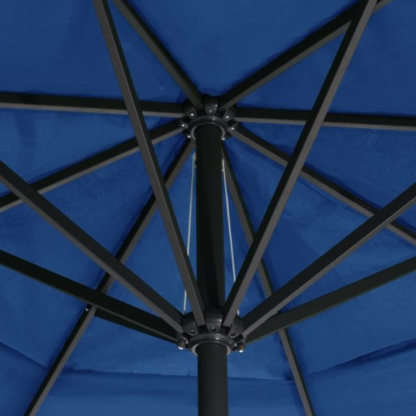 Parasol Samos 500 cm Aluminium – 500 cm, Azure Blue