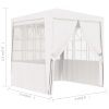 Professional Party Tent with Side Walls 90 g/m – 2×2 m, White