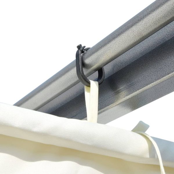 Pergola with Retractable Roof 3×3 m Steel – Cream