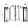 Ornamental Garden Gate Wrought Iron – 122×20.5×100 cm