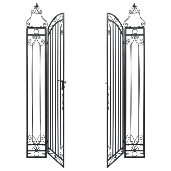 Ornamental Garden Gate Wrought Iron – 122×20.5×160 cm