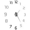 3D Wall Clock Modern Design 100 cm XXL – Silver