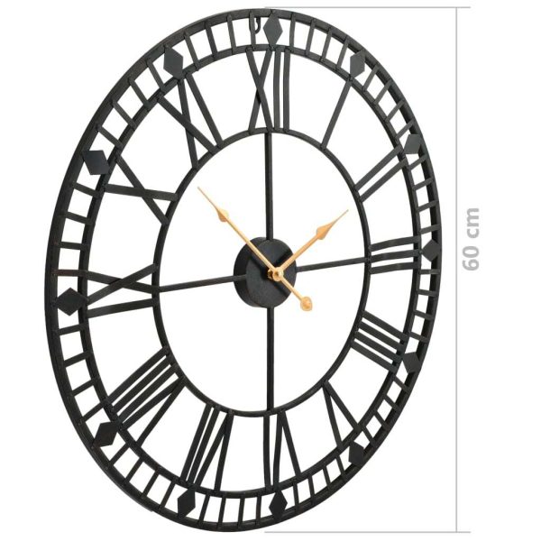 Vintage Wall Clock with Quartz Movement Metal 60 cm XXL