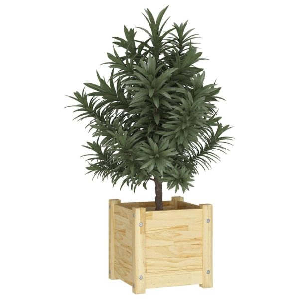 Garden Planter 31x31x31 cm Solid Pinewood – Brown, 1