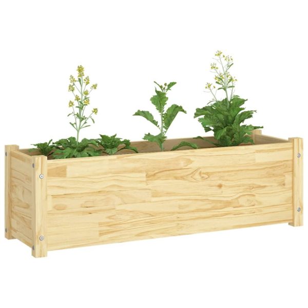 Garden Planter 100x31x31 cm Solid Pinewood – Brown, 1