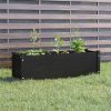 Garden Planter 100x31x31 cm Solid Pinewood – Black, 1