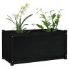 Garden Planter 100x50x50 cm Solid Pinewood – Black, 1