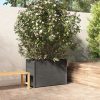 Garden Planter 100x50x70 cm Solid Pinewood – Grey