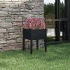 Garden Planter 50x50x70 cm Solid Pinewood – Black, 1