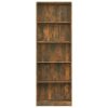 5-Tier Book Cabinet Engineered Wood – 60x24x175 cm, Smoked Oak