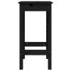 Bar Chairs 2 pcs Black 40x40x78 cm Solid Wood Pine – Without Backrest