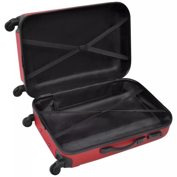 Three Piece Hardcase Trolley Set 45.5/55/66 cm – Red