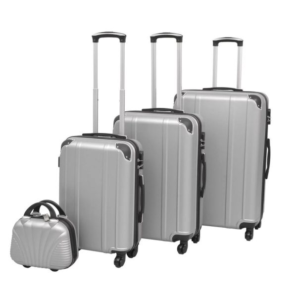 Four Piece Hardcase Trolley Set – Silver