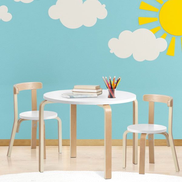 Nordic Kids Table Chair Desk Activity Study Play Children Modern – 3