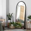 Large Full Length Floor Mirror Dressing Free Standing Framed Leaner – Black