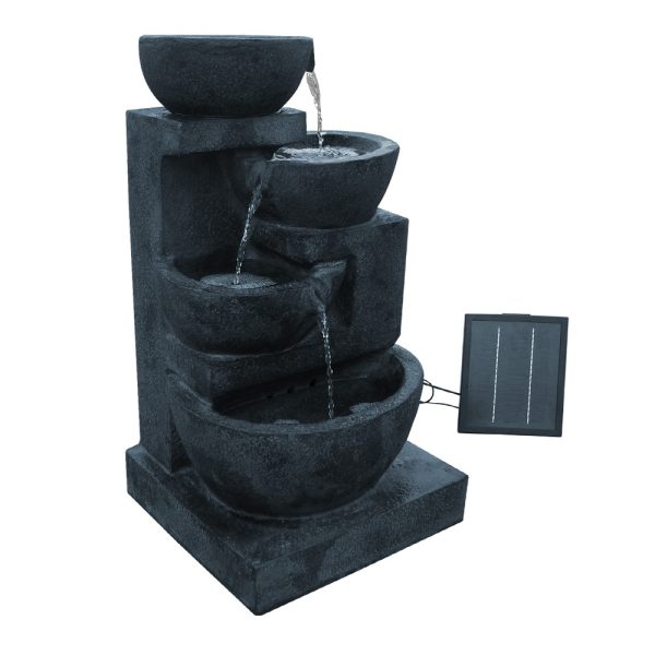 4 Tier Solar Powered Water Fountain with Light