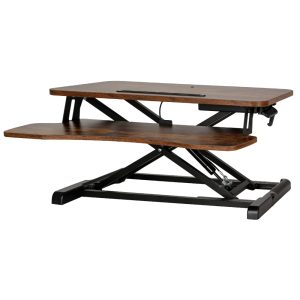 Standing Desk Riser Height Adjustable Rustic Brown 80CM