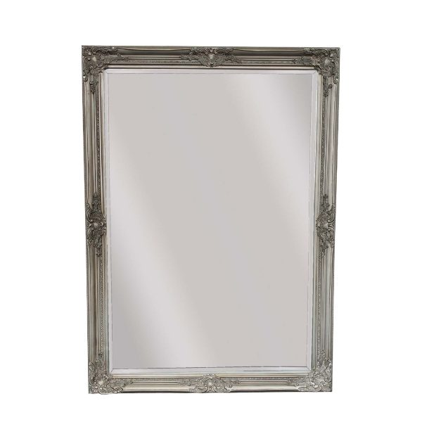 French Provincial Ornate Mirror – 100×190 cm, White