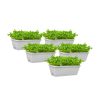 49.5cm Rectangular Planter Vegetable Herb Flower Outdoor Plastic Box with Holder Balcony Garden Décor