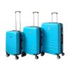 ABS Luggage Suitcase Set 3 Code Lock Travel Carry  Bag Trolley Maroon 50/60/70