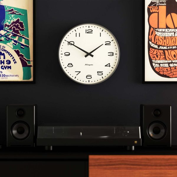 Radio City Wall Clock – Matte Blizzard Grey