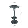 Bird Bath Feeder Feeding Food Station Ornamental Solar Light 2PC Model C Green