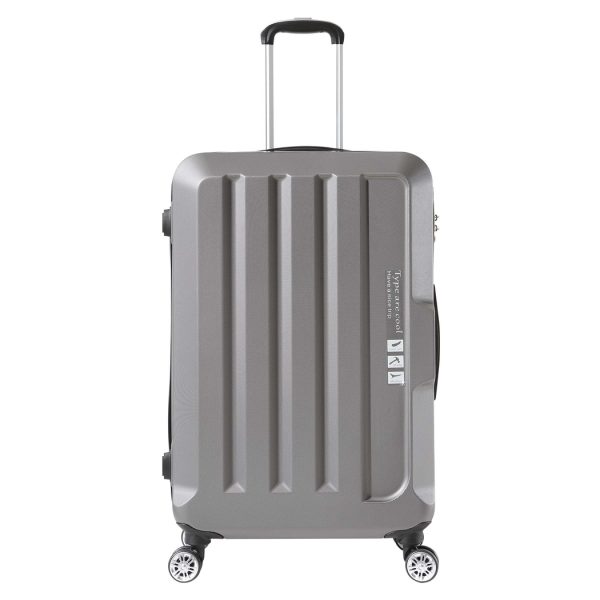 Travel Luggage Lightweight Check Suitcase TSA Lock Carry On Bag – 43 x 27 x 67 cm, Dark Grey