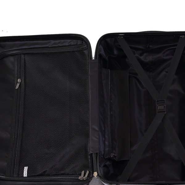 Luggage Suitcase Trolley Travel Packing Lock Hard Shell – 40 x 26 x 65 cm, Black