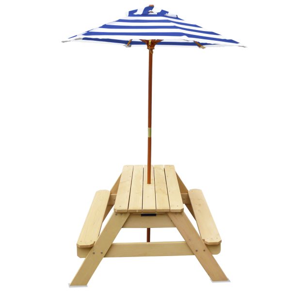 Kids Sunrise Sand & Water Picnic Table + Umbella