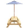 Kids Sunrise Sand & Water Picnic Table + Umbella