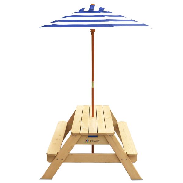 Kids Sunrise Sand & Water Picnic Table + Umbella