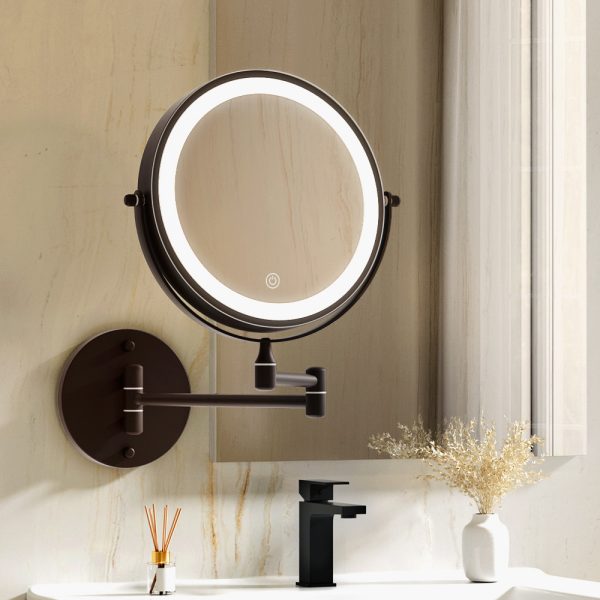 Extendable Makeup Mirror 10X Magnifying Double-Sided Bathroom Mirror