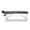 2 Fold Portable Aluminium Massage Table Massage Bed Beauty Therapy – 55 cm, Black