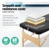 3 Fold Portable Wood Massage Table – 60 cm, Black