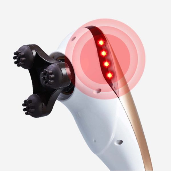 6 Heads Portable Handheld Massager Soothing Stimulate Blood Flow Shoulder Gold – 2