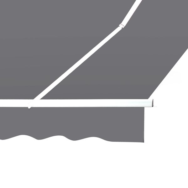 Folding Arm Awning Retractable Manual Sunshade Canopy Window Patio Pivot – 2.5 x 2 M