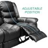 Burbank Recliner Bonded Leather – BLACK – 1 Seater