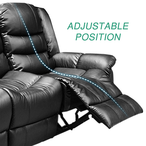 Burbank Recliner Bonded Leather – BLACK