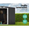 Garden Shed Outdoor Storage Sheds Workshop Metal Base Grey – 2.58×3.14×2.02 M, Without Base