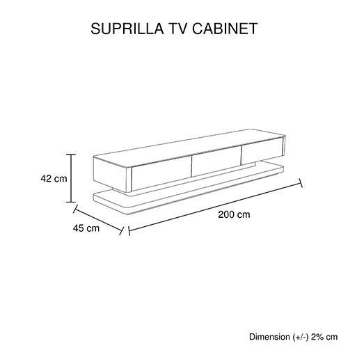 Burslem TV Cabinet with 3 Storage Drawers With High Glossy Assembled Entertainment Unit – Black