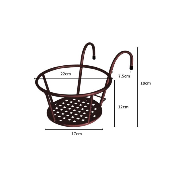 Flower Holder Plant Stand Hanging Pot Basket Plant Garden Wall Storage